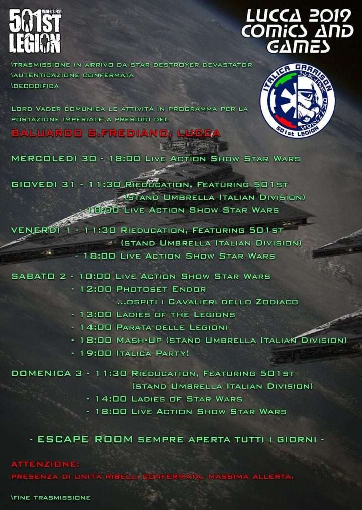 Star Wars Lucca Comics 501st Italica Garrison