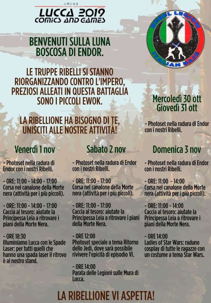 Star Wars Lucca Comics Rebel Legion