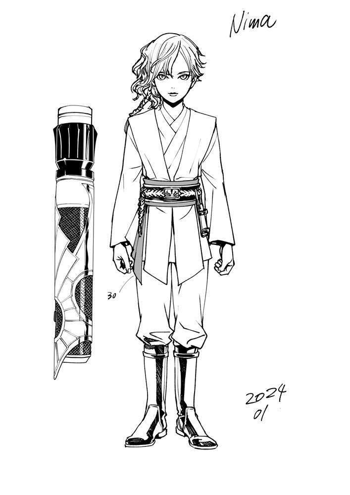 Nuovo concept art di Nima, Youngling Jedi del tempio di Banchii