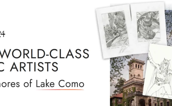 lake como comic art festival 2024 banner