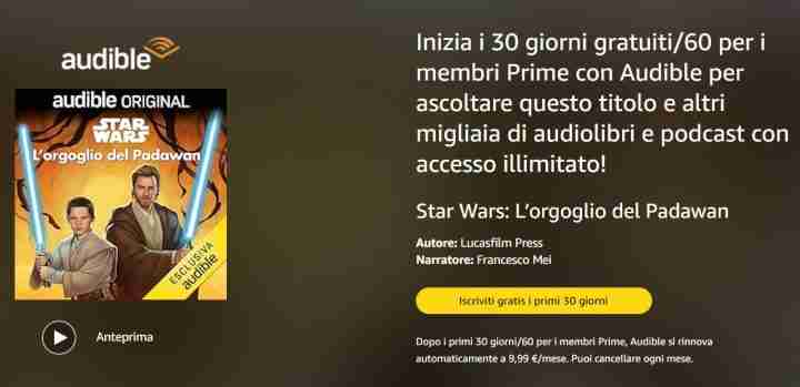 Orgoglio padawan prova audible